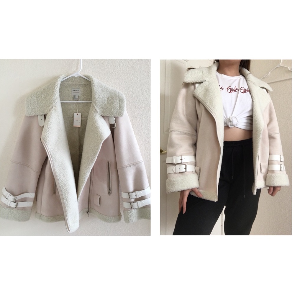 Suede Sherpa Moto Jacket